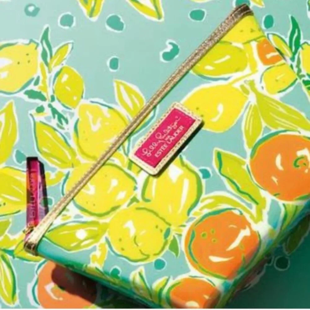 Lilly Pulitzer x Estée Lauder | “With a Twist” Lemons and Citrus Cosmetic Bag